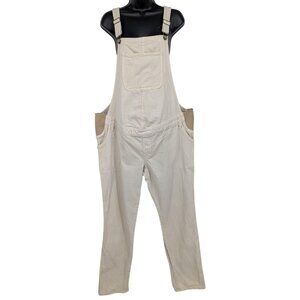 Old Navy Maternity Side Panel Overalls Women Size 14 Straight Leg Utility Casual